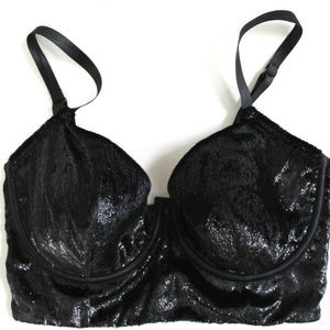 Victoria's Secret Velvet Shimmer Long Line Lightly Lined Balconet Bra
